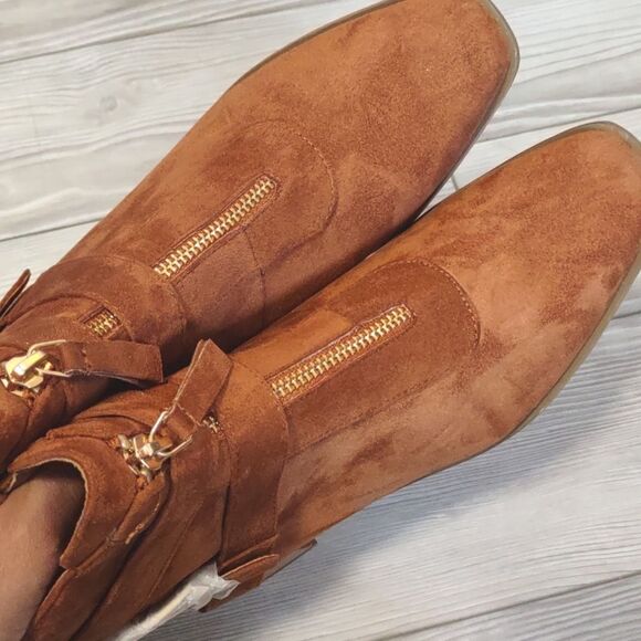 (46-4114)  COUTGO Women's Low Chunky Boots Sz 11 - Picture 4 of 10